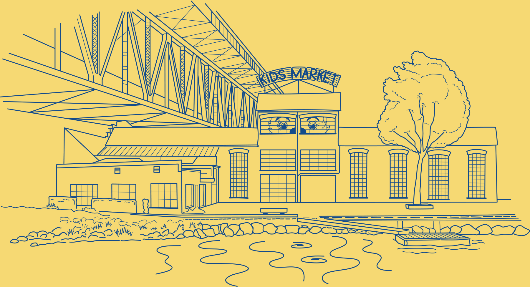 Illustration of Kids Market Granville Island